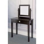 Benzara Compact Designed Dresser Table with Drawer, Dark Brown