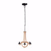 Benzara Solid Iron Spray 6 Light Chandelier, Gold and Black