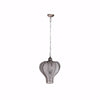Benzara Nice Looking Crown Iron Hanging Light Fixture, Gray
