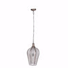 Benzara Aesthetically Designed Bloom Hanging Light Fixture, Gray