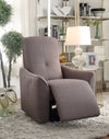 Benzara Agico Recliner (Power Motion), Gray Fabric