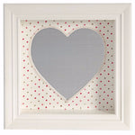Benzara Beautiful and Pretty Heart Shaped Wall Mirror, White