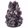 Benzara Bold and Striking Quartz Stone Candle Holder , Purple