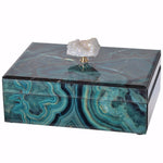 Benzara High-class Spacious Marbled Box, Multicolor