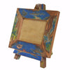 Benzara Artistic Canvas like Wood Photo Frame With Easel Stand, Multicolor
