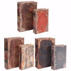 Benzara Set of 6 Antique Distressed Book Boxes, Multicolor, 3 Assortment
