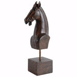 Benzara Intriguingly Classic Horse Head on Stand , Brown