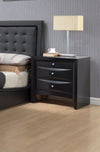 Benzara Contemporary 2 Drawer Wood  Nightstand by Ireland , Black