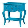 Benzara Traditional Style Wood Nightstand by Edalene, Blue