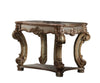 Benzara Vendome End Table, Gold Patina