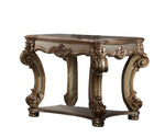 Benzara Vendome End Table, Gold Patina