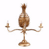 Benzara Contemporary Style Iron Pineapple Table Lamp, Gold