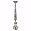 Benzara Elegantly Charmed Glass Candlestick Holder, Silver