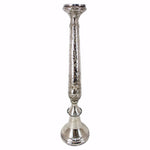 Benzara Captivating Mercury Glass Candlestick Holder, Silver