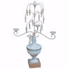 Benzara Wooden Chandelier Candle Holder, Blue
