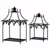 Benzara Hand Crafted Metal Frame Candle Lantern, Set of 2, Black