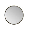 Benzara Decorative Iron Framed Round Mirror, Bronze
