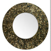 Benzara Antique Round Mosaic Patterned Mirror, Multicolor