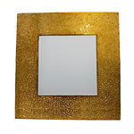 Benzara Enchanting Square Mosaic Patented Mirror, Gold