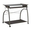 Benzara Vincent Computer Desk, Pewter