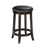 Benzara Chelsea Counter Height Stool Set of 2 Espresso