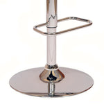 Benzara Open Wooden Back Faux Leather Barstool with Pedestal Base, Black and Brown