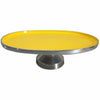 Benzara Simply Designed Aluminum Footed Platter, Yellow