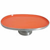 Benzara Aluminum Footed Modish Platter, Orange