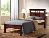 Benzara Transitional Style Wooden Twin Bed With Paneled Headboard, Brown