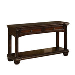 Benzara Majestic Sofa Table With 2 Drawers, Cherry Brown