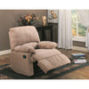 Benzara Flamboyant Contemporary Style Light Brown Recliner