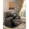 Benzara Casual Microfiber Attractive Recliner, Dark Brown