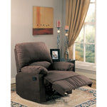 Benzara Casual Microfiber Attractive Recliner, Dark Brown