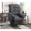 Benzara Splendid Gray Upholstery Power Lift Recliner