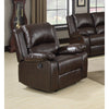 Benzara Excellent Relaxing Dark Brown Upholstery Recliner