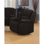 Benzara Exceptional Dark Brown Glider Recliner
