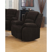 Benzara Exceptional Dark Brown Glider Recliner