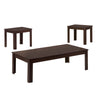 Benzara Fine Looking 3 Piece Occasional Table Set, Brown