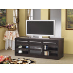 Benzara Stylish TV Console with Connect it Power Drawer RTA, Brown