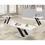 Benzara Fascinating Wooden 3 Piece Occasional Set, White and Black