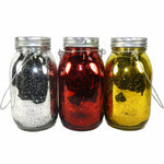 Benzara Assortment of 3 Dazzling Glass Jar with Led Copper Wire, Multicolor
