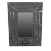 Benzara Exquisite Rectangular Wooden Framed Mirror, Gray