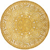 Benzara Enticing Electroplated Glass Charger, Gold