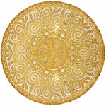 Benzara Enticing Electroplated Glass Charger, Gold