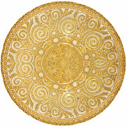 Benzara Enticing Electroplated Glass Charger, Gold