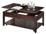 Benzara Wooden Coffee Table with Lift Top, Walnut Brown