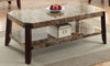 Benzara Modish Coffee Table, Faux Marble & Brown