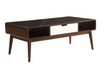 Benzara Trendy Coffee Table, Espresso & White