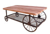 Benzara Modish Coffee Table, Oak & Antique Gray