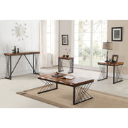 Benzara Impressive Coffee Table, Antique Oak & Black